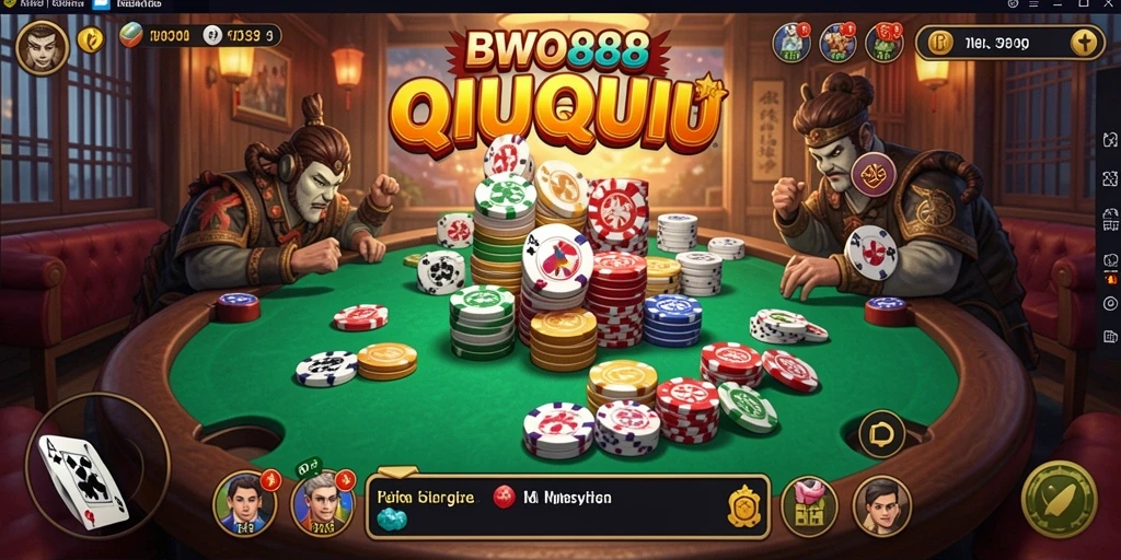 Tampilan menarik gameplay QiuQiu di BWO888.