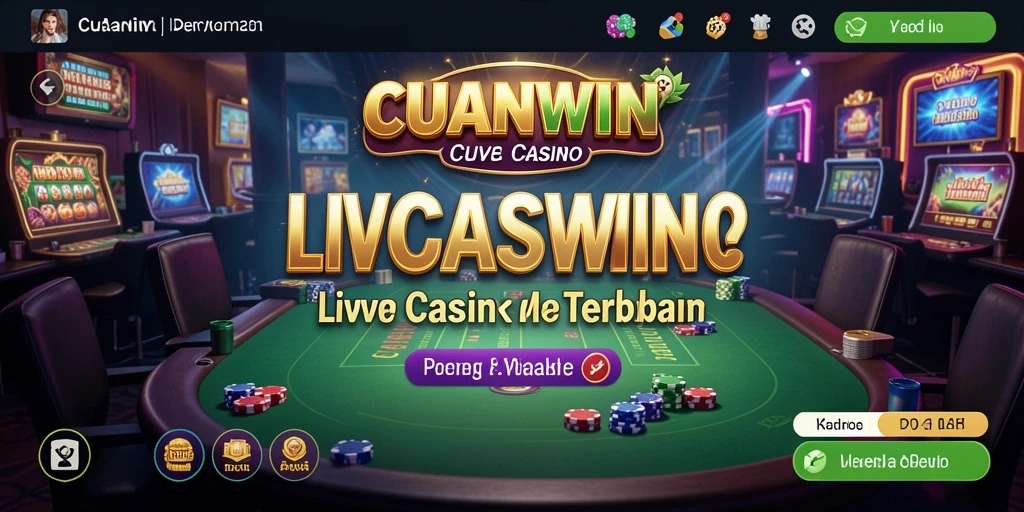 Screenshot gameplay CUANWIN menampilkan dealer langsung dengan meja roulette.
