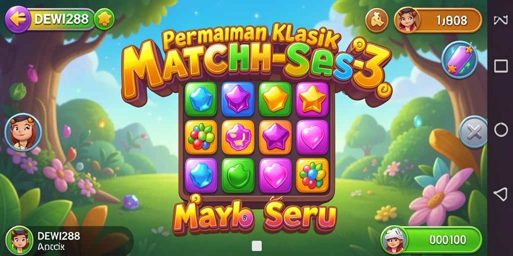 Gameplay seru dan menantang dari DEWI288 dalam kategori Match-3.