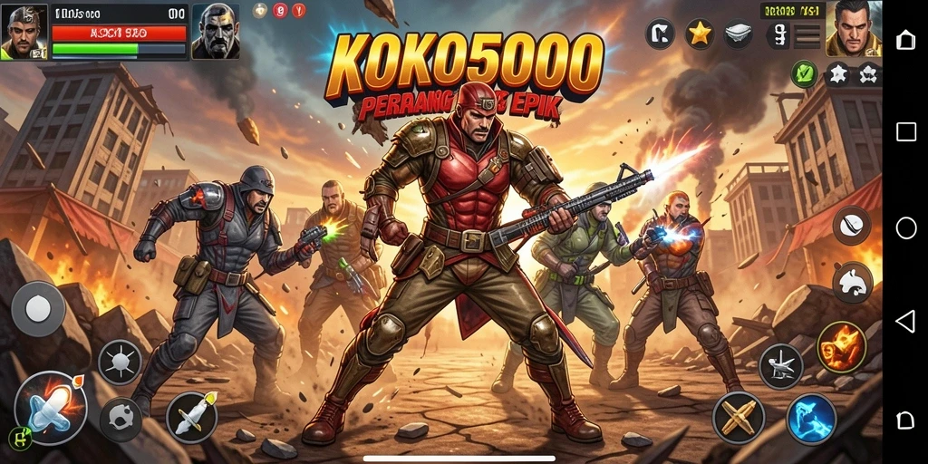 Tampilan gameplay KOKO5000 yang seru dan mendebarkan.