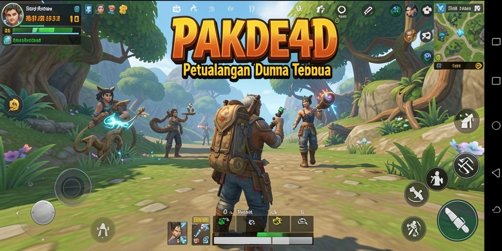 Screenshot menunjukkan pengalaman eksplorasi dalam dunia terbuka PAKDE4D.