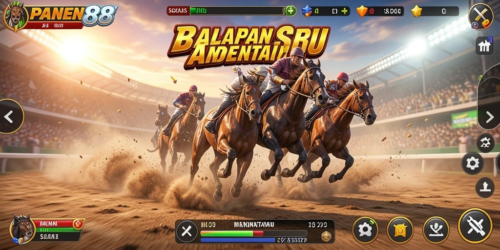 Tampilan menarik dari gameplay balap di PANEN88.