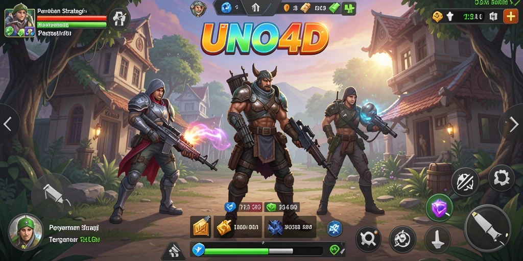 Tampilan seru gameplay strategi dalam UNO4D.