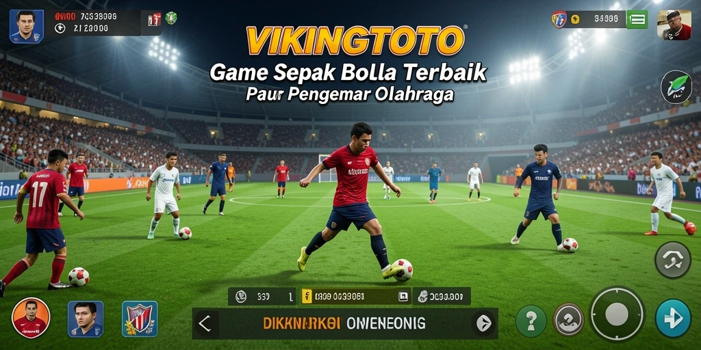 Tangkapan layar VIKINGTOTO menampilkan gameplay sepak bola yang intens dan mendebarkan.